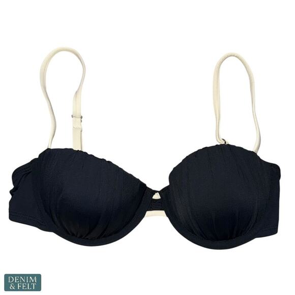 Cupshe Midnight in Sicily Black Bikini Set Diamond Neckline Size NEW/NWT!! - Picture 8 of 15